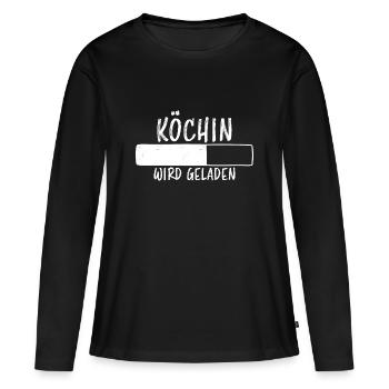 Köchin Spruch Kochen Job Lustiges Köchin Geschenk - Frauen Premium Bio Langarmshirt - Schwarz - Vorne - Julia (174cm)