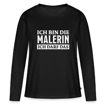 Malerin Spruch Malermeister Beruf Malerin Geschenk - Frauen Premium Bio Langarmshirt - Schwarz - Vorne - Julia (174cm)