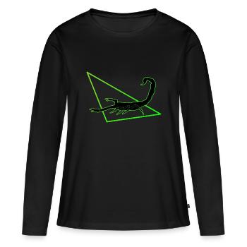 Scorpion en vert - T-shirt manches longues Premium bio Femme - noir - Devant - Julia (174cm)