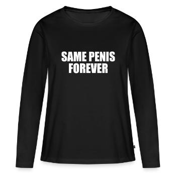 Same penis forever - Frauen Premium Bio Langarmshirt - Schwarz - Vorne - Julia (174cm)