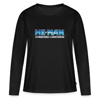 Masters Of The Universe Et He-Man Logo - T-shirt manches longues Premium bio Femme - noir - Devant - Julia (174cm)