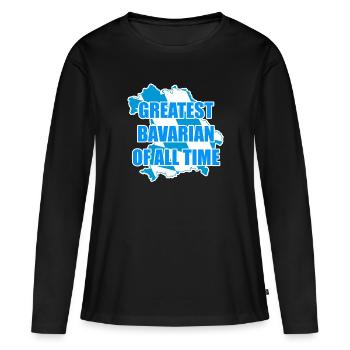 Bavière Dicton bavarois - T-shirt manches longues Premium bio Femme - noir - Devant - Julia (174cm)