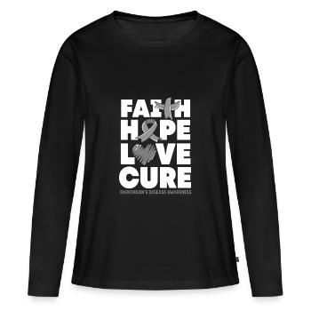 Parkinson Krankheit - Frauen Premium Bio Langarmshirt - Schwarz - Vorne - Julia (174cm)