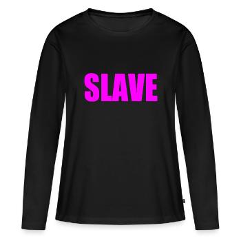 Slave - Frauen Premium Bio Langarmshirt - Schwarz - Vorne - Julia (174cm)