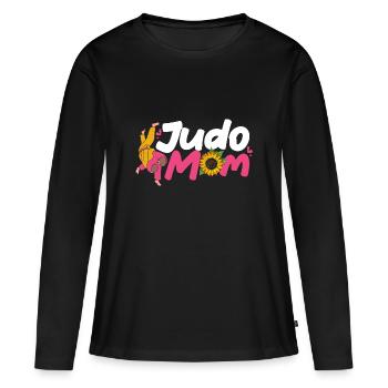 Judo - T-shirt manches longues Premium bio Femme - noir - Devant - Julia (174cm)