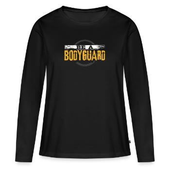 Cadeau de garde du corps Soyez un garde du corps - T-shirt manches longues Premium bio Femme - noir - Devant - Julia (174cm)