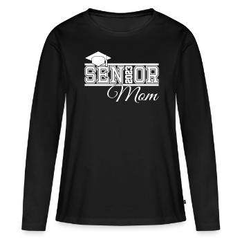 Senior 2023 Mutter Stolze Mutter von Absolventen - Frauen Premium Bio Langarmshirt - Schwarz - Vorne - Julia (174cm)