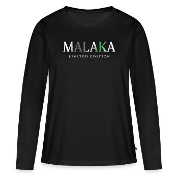 Malaka Grèce Ouzo Grec Cadeau Kos - T-shirt manches longues Premium bio Femme - noir - Devant - Julia (174cm)