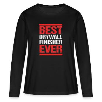 Construction site drywall assembly fitter - Women's Premium Organic Long Sleeve Shirt - black - Front - Julia (174cm)