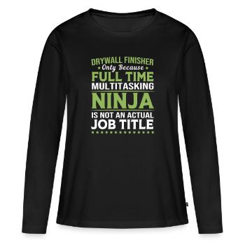 Construction site drywall assembly fitter - Women's Premium Organic Long Sleeve Shirt - black - Front - Julia (174cm)
