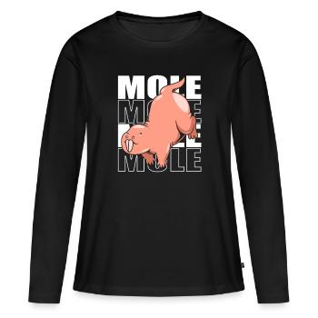 Chiot de sable - T-shirt manches longues Premium bio Femme - noir - Devant - Julia (174cm)