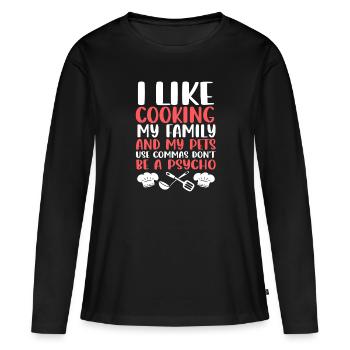 Grammaire Anglais Orthographe - T-shirt manches longues Premium bio Femme - noir - Devant - Julia (174cm)