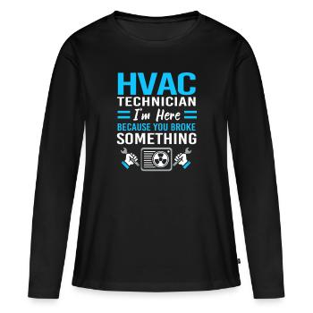 Heating Air Conditioning Technician Technician Refrigeration Technician - Women's Premium Organic Long Sleeve Shirt - black - Front - Julia (174cm)