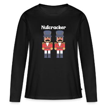 Noël Casse-Noisette - T-shirt manches longues Premium bio Femme - noir - Devant - Julia (174cm)