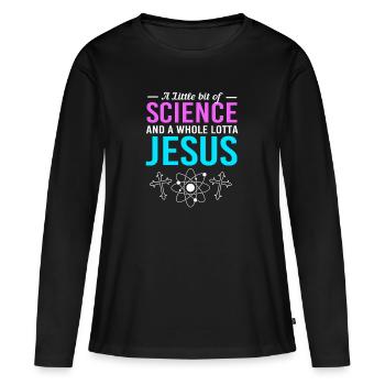 Ivf Retrieval Künstliche Befruchtung Reagenzglas - Frauen Premium Bio Langarmshirt - Schwarz - Vorne - Julia (174cm)