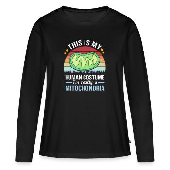 Formule structurelle de la molécule - T-shirt manches longues Premium bio Femme - noir - Devant - Julia (174cm)