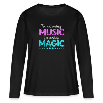 DJ Djing Label Clavier - T-shirt manches longues Premium bio Femme - noir - Devant - Julia (174cm)