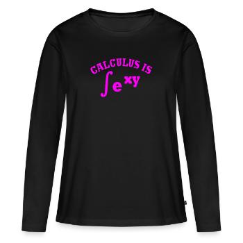 Mathe Mathematik mathematisch Mathematiker - Frauen Premium Bio Langarmshirt - Schwarz - Vorne - Julia (174cm)