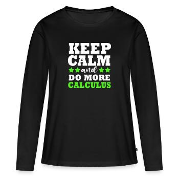 Mathematik mathematisch Mathe Mathematiker - Frauen Premium Bio Langarmshirt - Schwarz - Vorne - Julia (174cm)