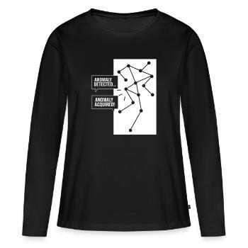 Paranormal Fantôme Fantôme Fantôme Effrayant - T-shirt manches longues Premium bio Femme - noir - Devant - Julia (174cm)