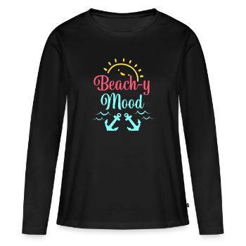 Croisière Croisière - T-shirt manches longues Premium bio Femme - noir - Devant - Julia (174cm)