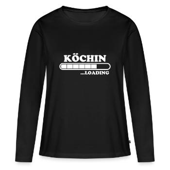 Köchin Spruch Kochen Job Lustiges Köchin Geschenk - Frauen Premium Bio Langarmshirt - Schwarz - Vorne - Julia (174cm)
