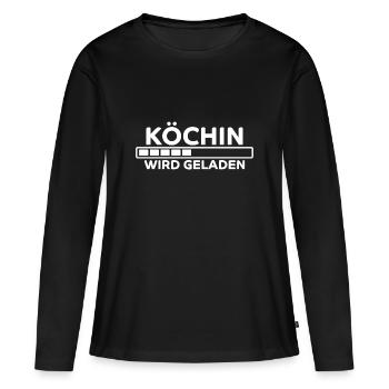 Köchin Spruch Kochen Job Lustiges Köchin Geschenk - Frauen Premium Bio Langarmshirt - Schwarz - Vorne - Julia (174cm)