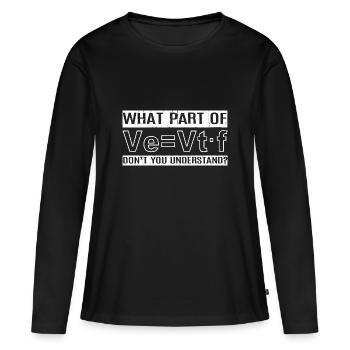 Respiration Respiration Inhalothérapeute Oxygène - T-shirt manches longues Premium bio Femme - noir - Devant - Julia (174cm)