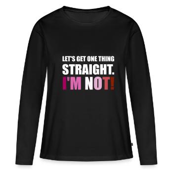 LGBT lesbienne Mettons une chose au clair. Je ne suis pas - T-shirt manches longues Premium bio Femme - noir - Devant - Julia (174cm)