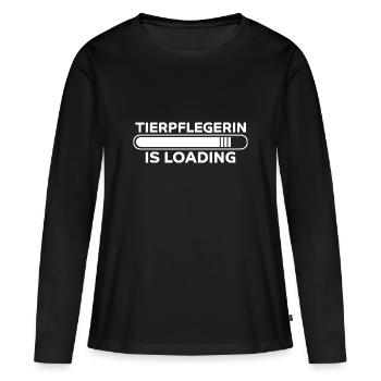 Tierpflegerin Spruch Lustig Tierpflegerin Geschenk - Frauen Premium Bio Langarmshirt - Schwarz - Vorne - Julia (174cm)