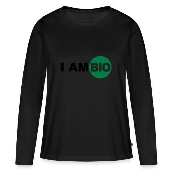 bio - Frauen Premium Bio Langarmshirt - Schwarz - Vorne - Julia (174cm)