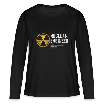 Physicien physicien - T-shirt manches longues Premium bio Femme - noir - Devant - Julia (174cm)