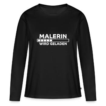 Malerin Spruch Malermeister Beruf Malerin Geschenk - Frauen Premium Bio Langarmshirt - Schwarz - Vorne - Julia (174cm)