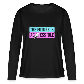 Blindenschrift Braille Blind - Frauen Premium Bio Langarmshirt - Schwarz - Vorne - Julia (174cm)