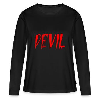diable - T-shirt manches longues Premium bio Femme - noir - Devant - Julia (174cm)