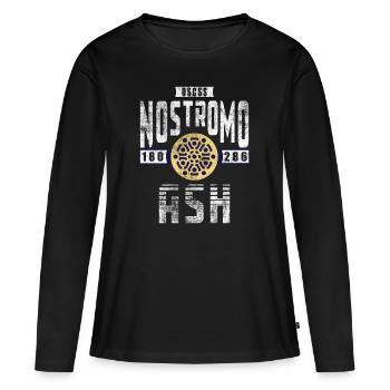 Alien Nostromo grade d'équipage Ash - T-shirt manches longues Premium bio Femme - noir - Devant - Julia (174cm)