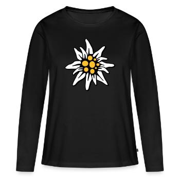 Edelweiss - Frauen Premium Bio Langarmshirt - Schwarz - Vorne - Julia (174cm)