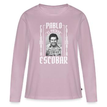 Pablo Escobar - Frauen Premium Bio Langarmshirt - Altrosa - Vorne - Julia (174cm)
