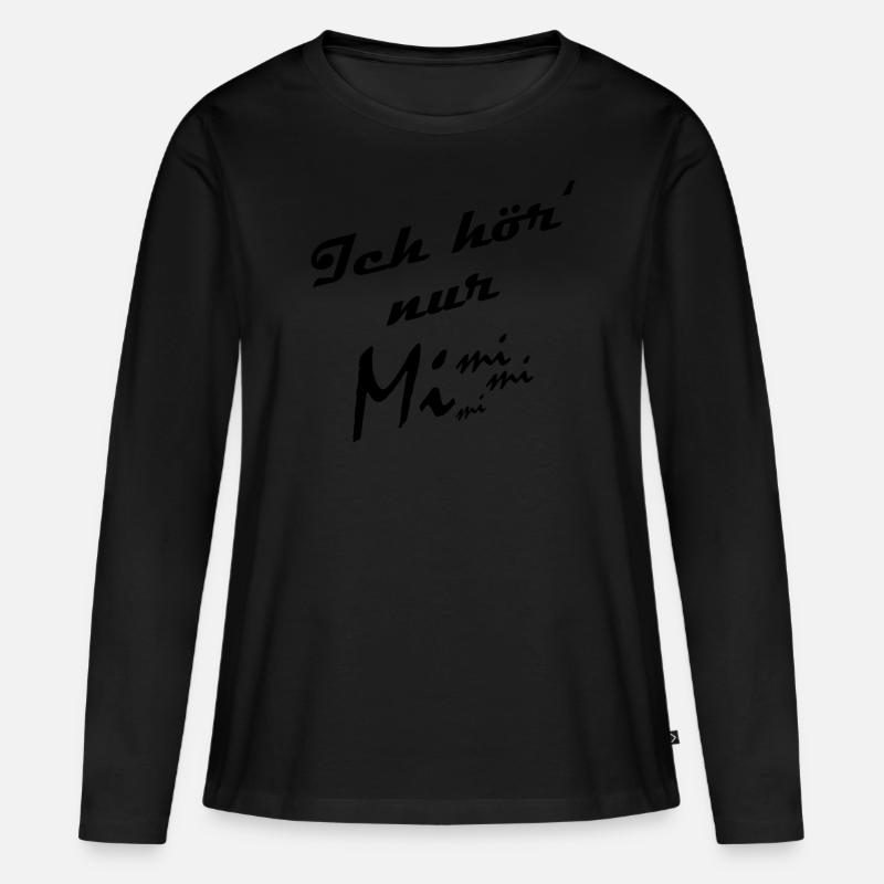 Mimimi - Frauen Premium Bio Langarmshirt - Schwarz