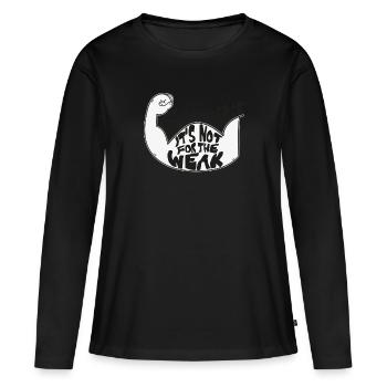 E-Commerce - T-shirt manches longues Premium bio Femme - noir - Devant - Julia (174cm)