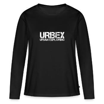 URBEX URBAN EXPLORING Fashion by custom design - Frauen Premium Bio Langarmshirt - Schwarz - Vorne - Julia (174cm)