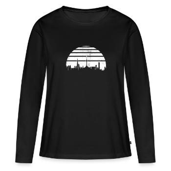 Séoul, Corée - T-shirt manches longues Premium bio Femme - noir - Devant - Julia (174cm)