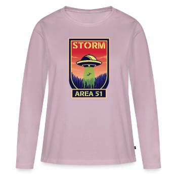 Storm Area 51 - Women's Premium Organic Long Sleeve Shirt - dusky pink - Front - Julia (174cm)