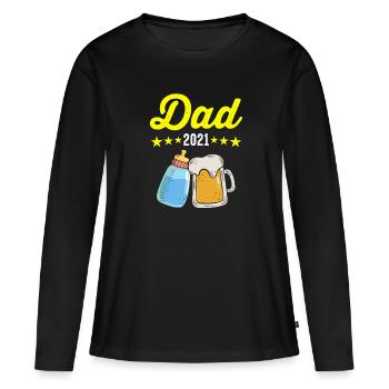 Future Dad 2021 - Women's Premium Organic Long Sleeve Shirt - black - Front - Julia (174cm)