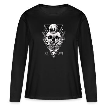 Occult Witchcraft | Sacred Geometry - Women's Premium Organic Long Sleeve Shirt - black - Front - Julia (174cm)