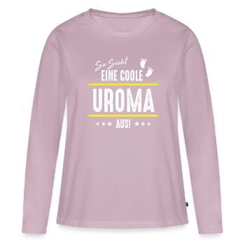 Uroma - Frauen Premium Bio Langarmshirt - Altrosa - Vorne - Julia (174cm)