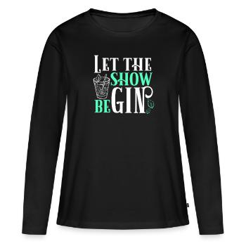 Gin - T-shirt manches longues Premium bio Femme - noir - Devant - Julia (174cm)