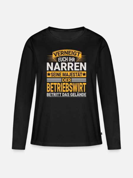 Betriebswirt Design für einen Betriebswirt - Frauen Premium Bio Langarmshirt - Schwarz