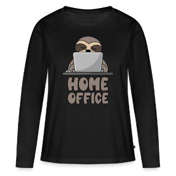 Homeoffice - Frauen Premium Bio Langarmshirt - Schwarz - Vorne - Julia (174cm)