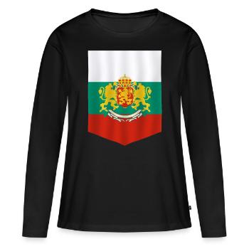 Bulgarie - T-shirt manches longues Premium bio Femme - noir - Devant - Julia (174cm)